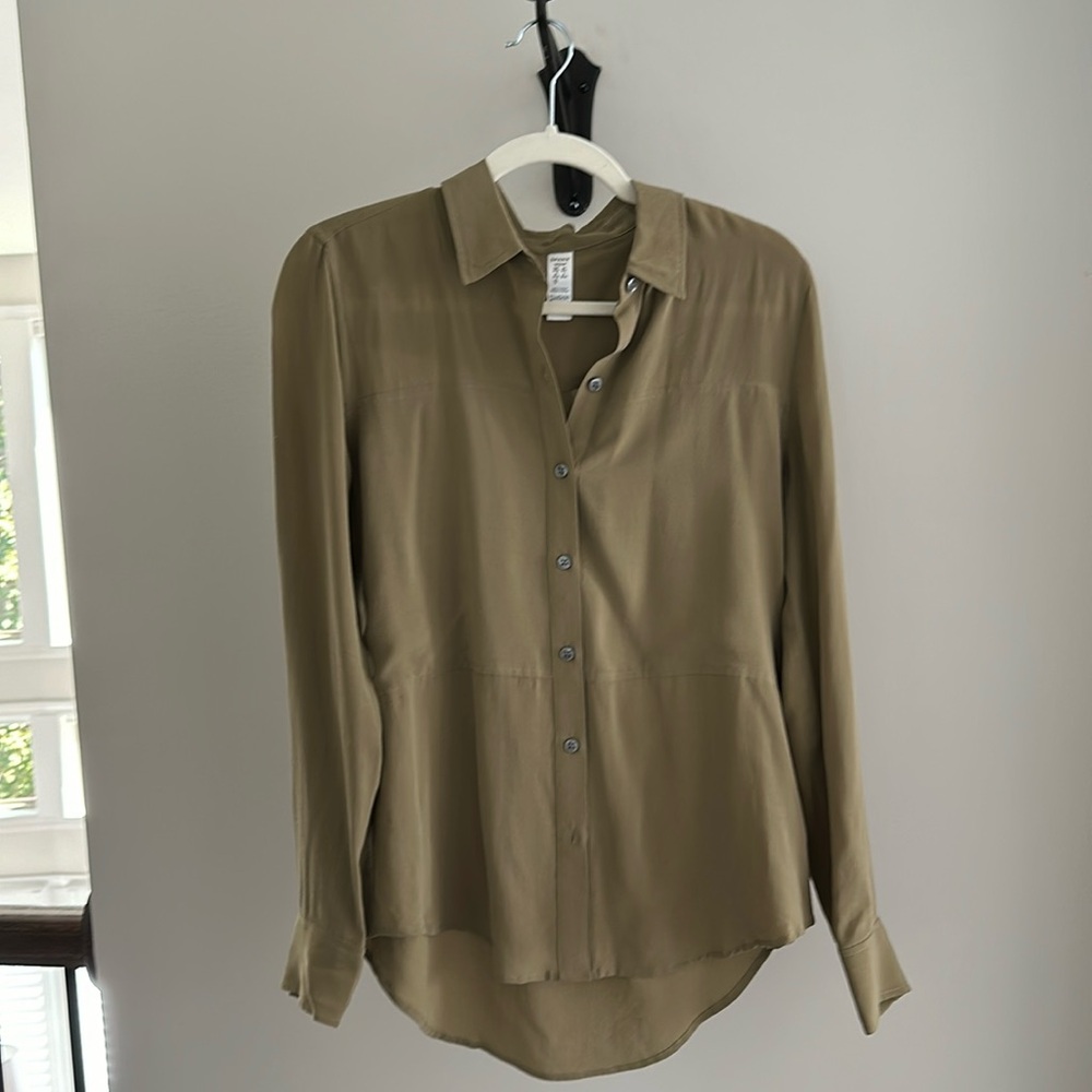 Spanx Collared Button Down Tunic Blouse - image 1
